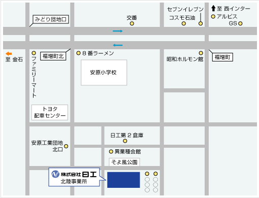 株式会社日工 北陸支店 地図